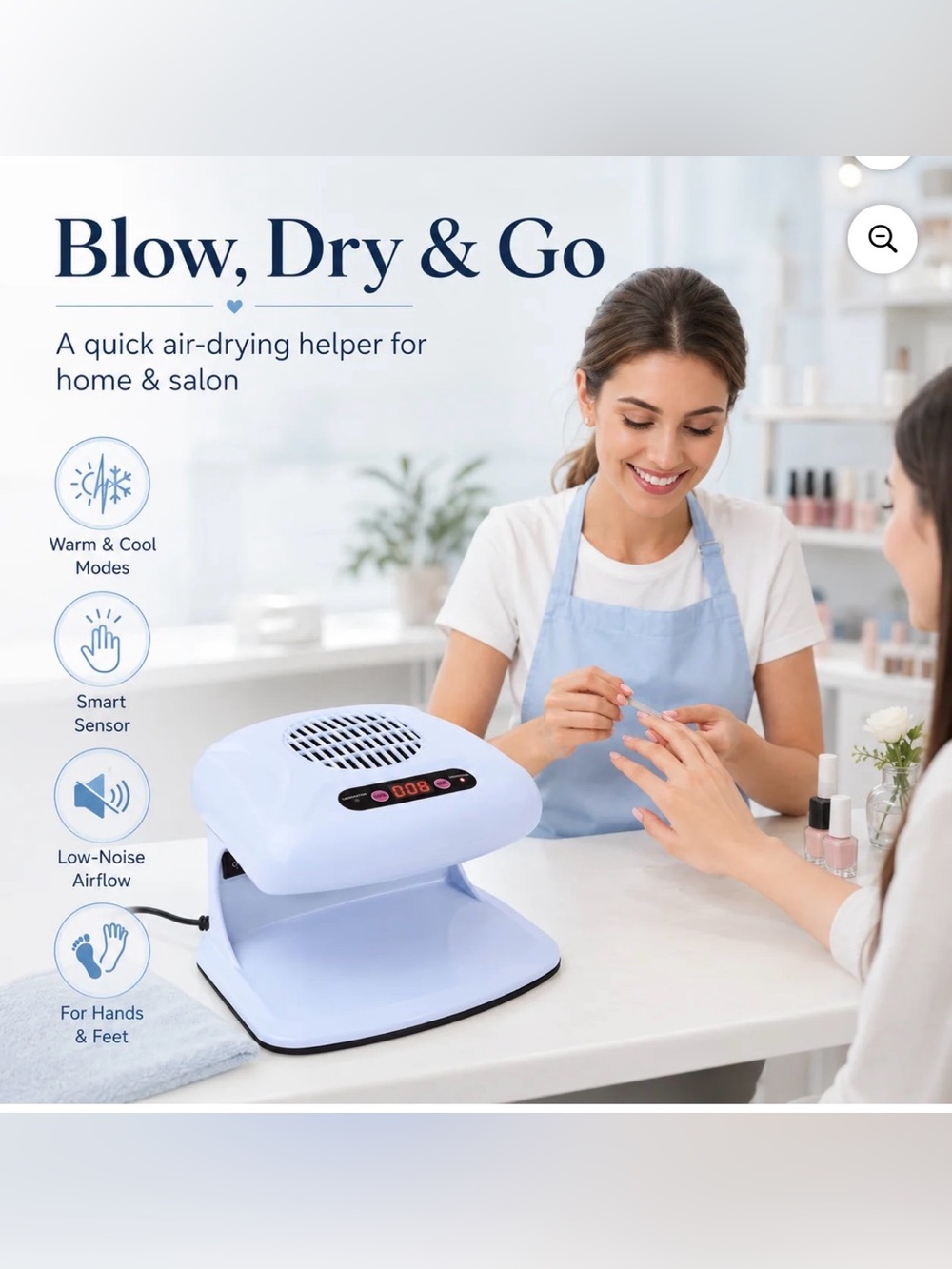 💅🏼 Nail Dryer Machine Cold and Hot Air